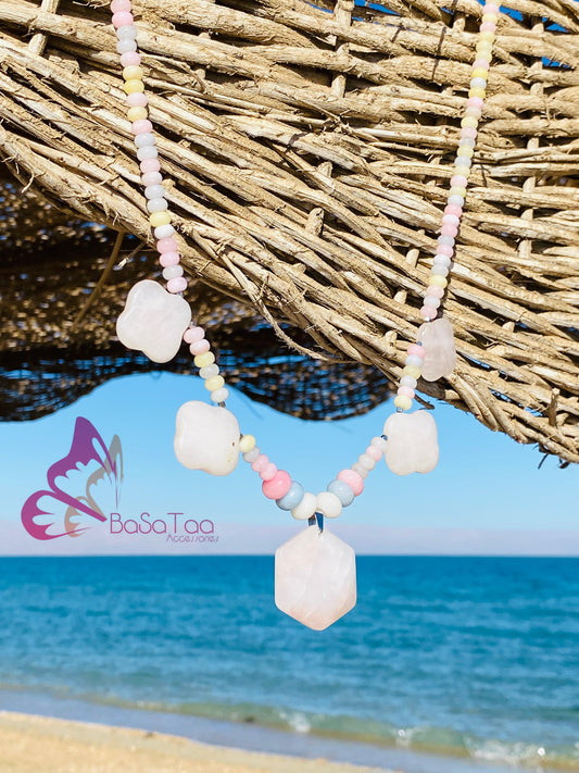 Flower Petals Agate Necklace