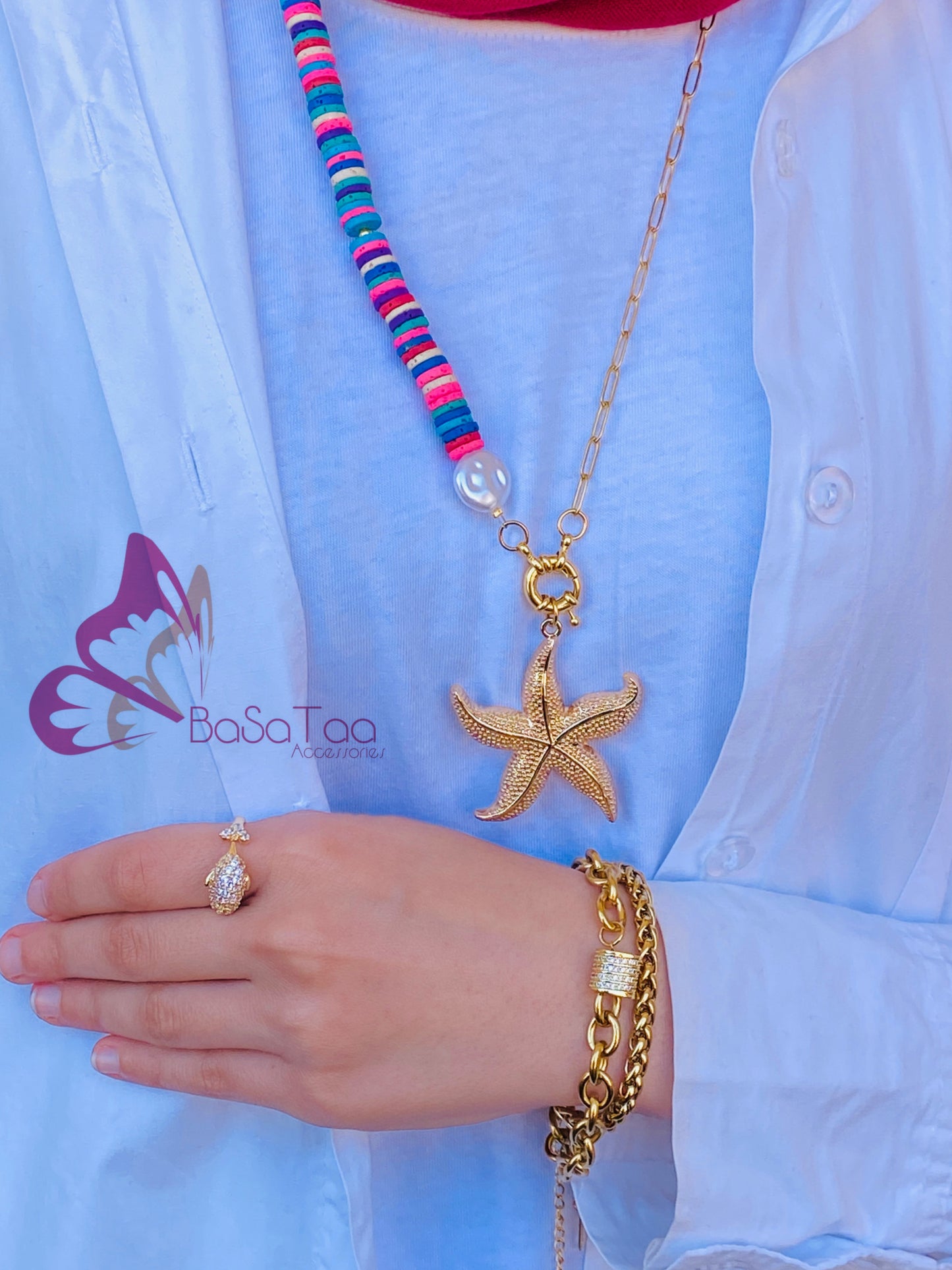 Star Fish & Coral Reef Necklace