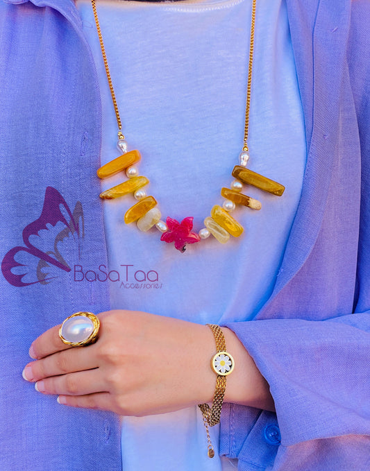 Pink Star Unique Necklace