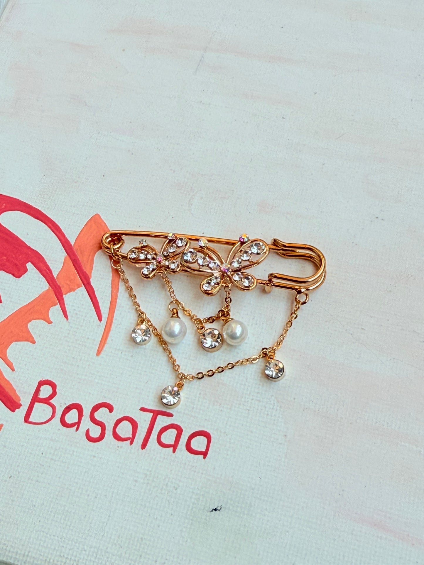 Rose Gold Butterfly Pin