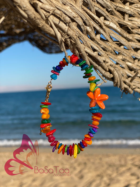 Orange Star Fish Bracelet
