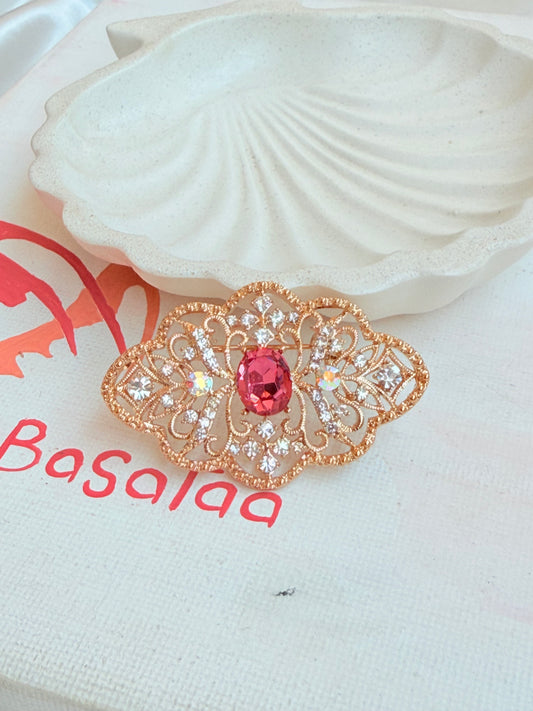 Shinny Pink Zircon Pin