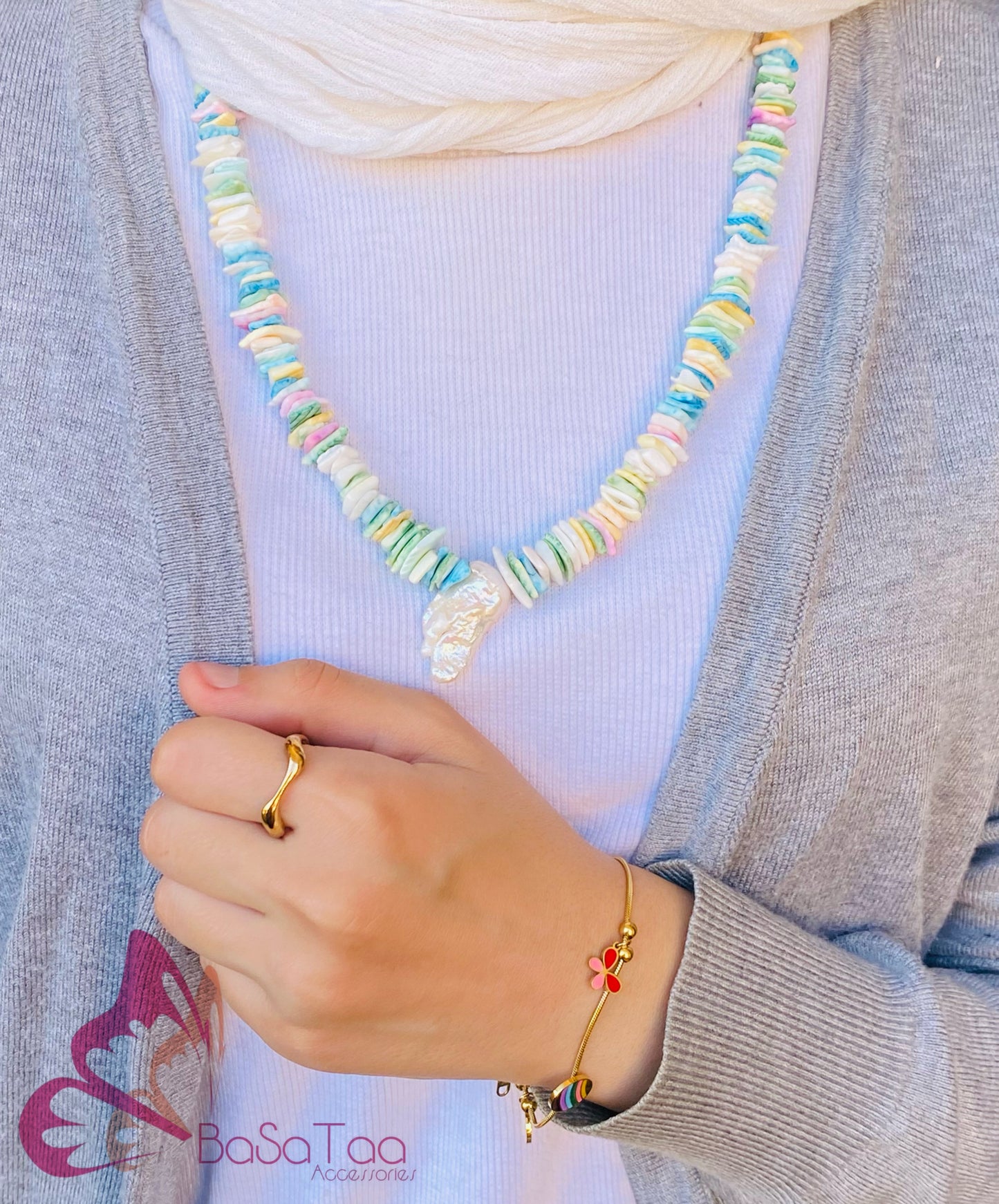 Pastel Shell Necklace