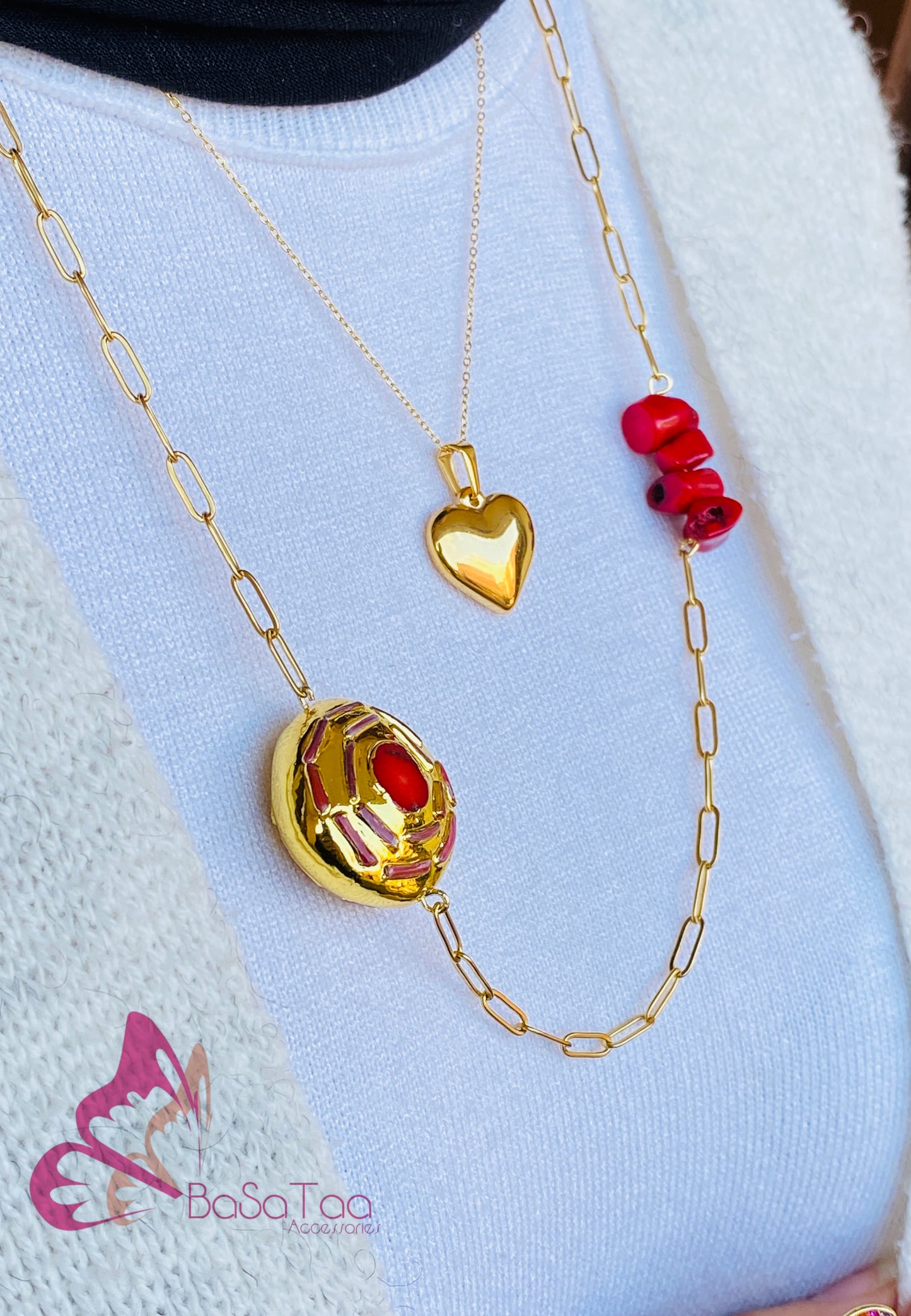 Red Stones Necklace