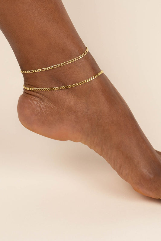 Stainless simple Anklet ( Upper One )