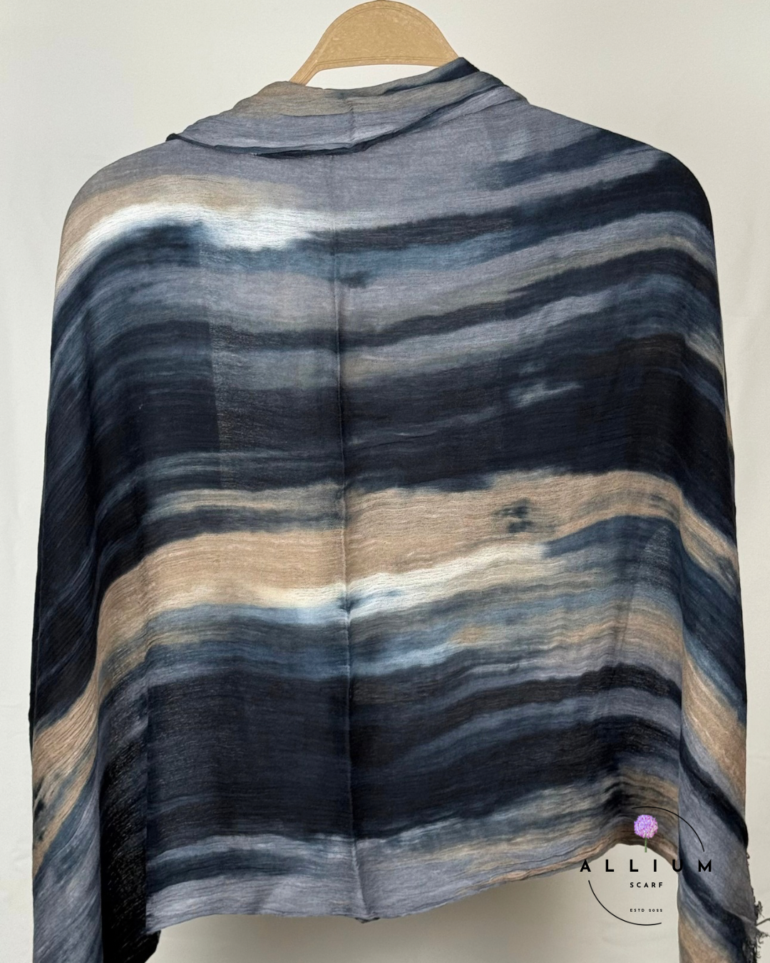 Original Ruffled Thailandi Scarf – Stormy Blue