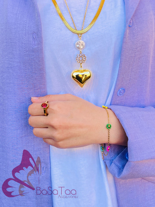 Floral Stainless Bracelet