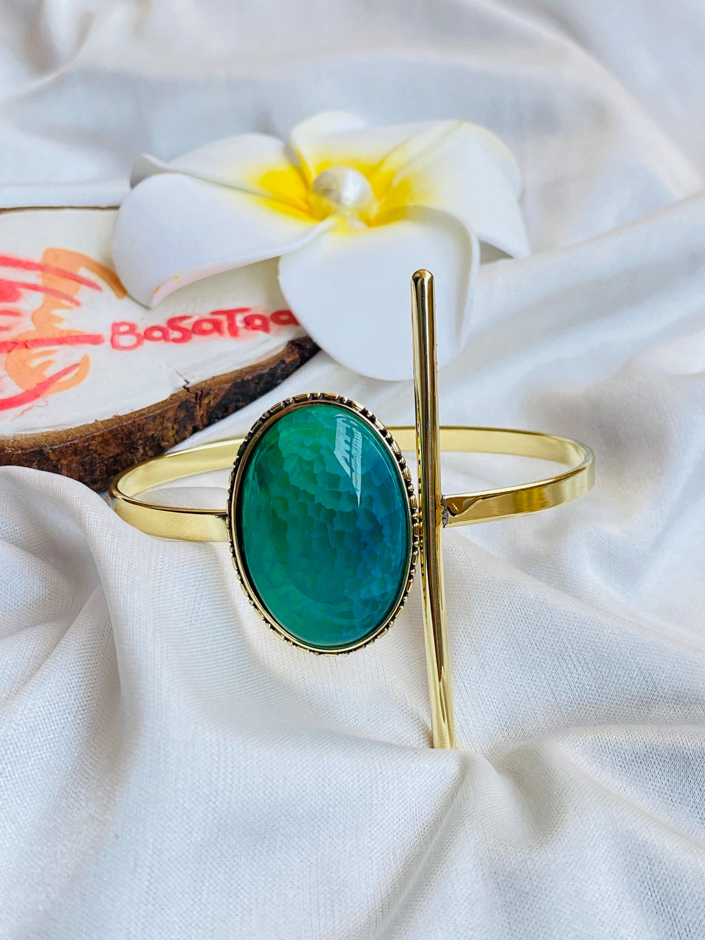 Colorful Agate Copper Bracelet