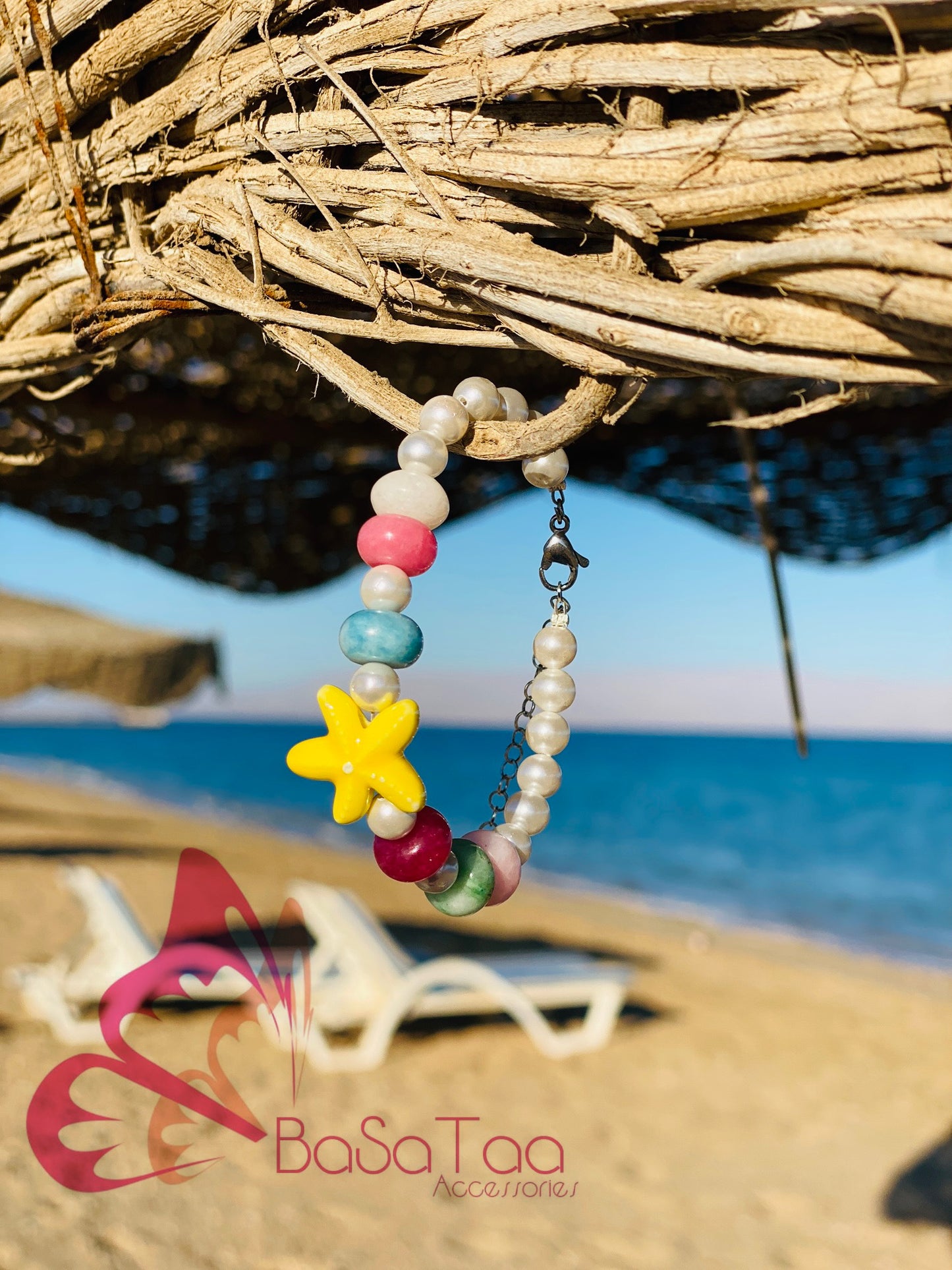 Yellow Star Pearly Bracelet