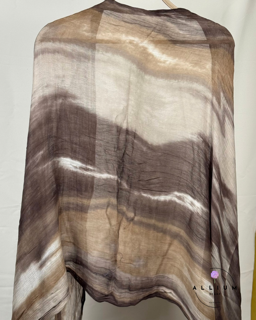 Original Ruffled Thailandi Scarf – Toffee Swirl