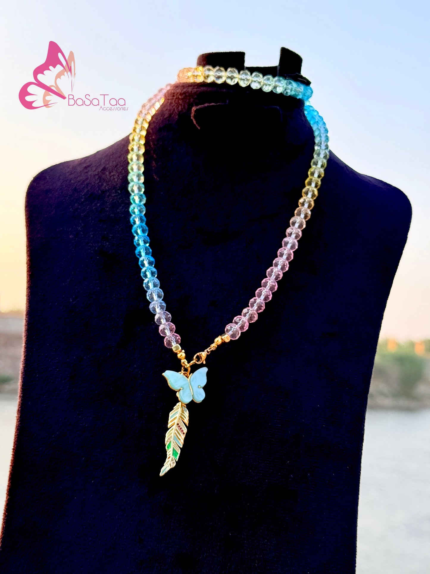 Pastel Wearable Sebha & Necklace