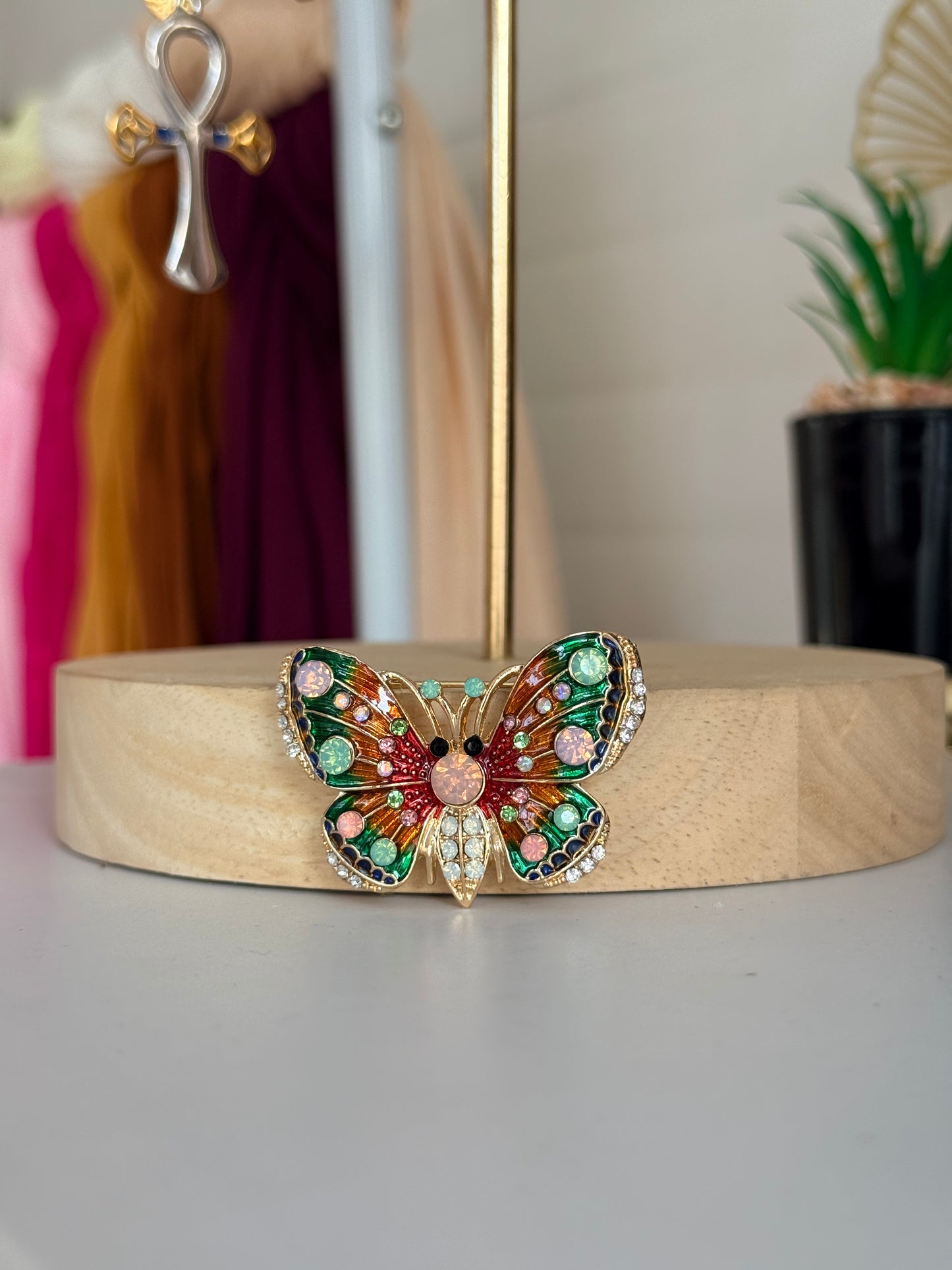 Crystal Flutter Brooch