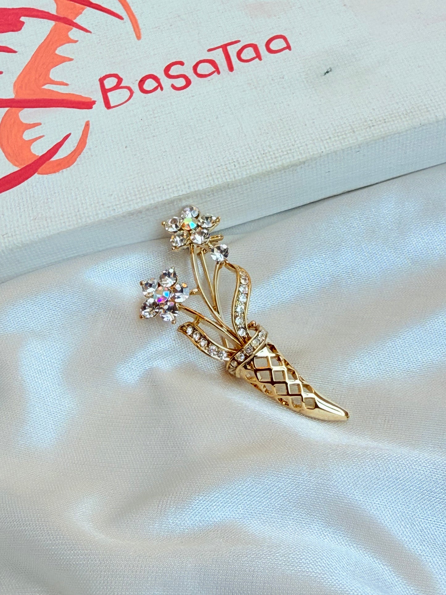 Golden Bouquet Pin
