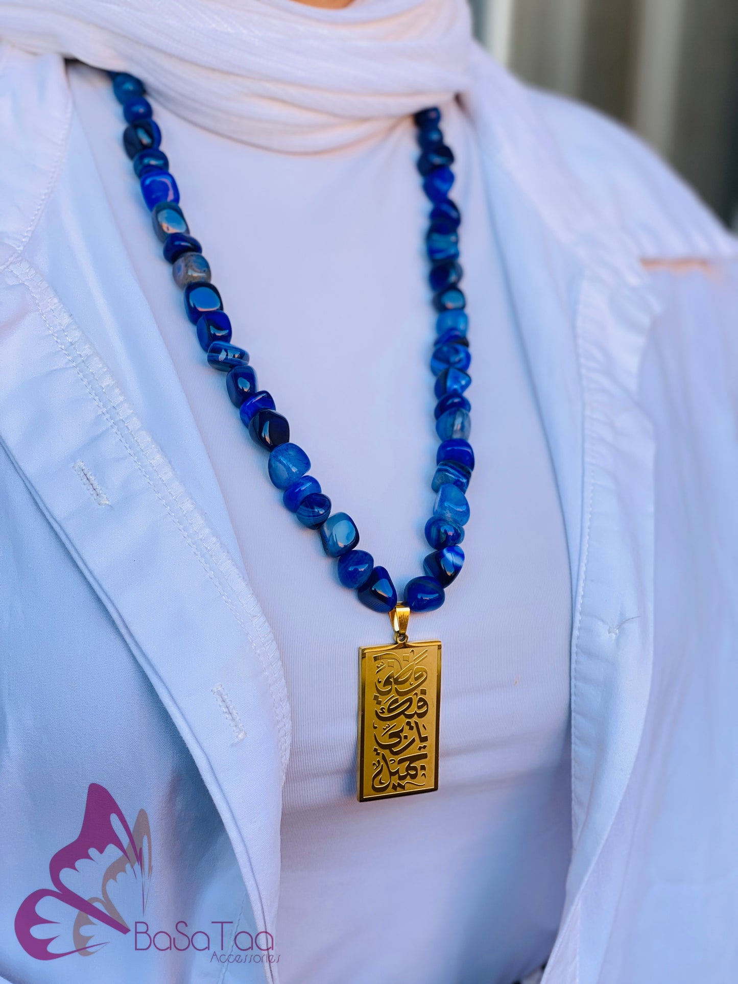 Blue Agate Necklace