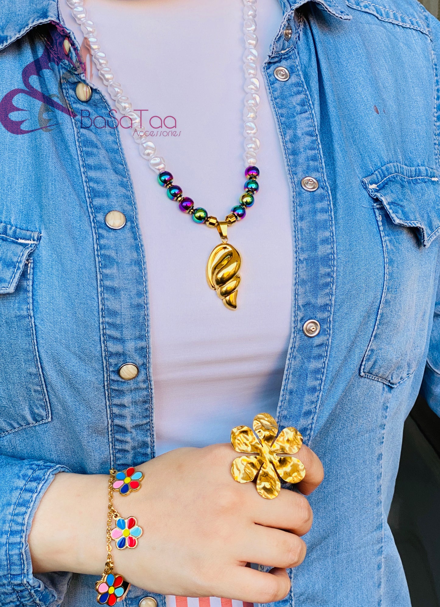 Galaxy SeaShell Necklace