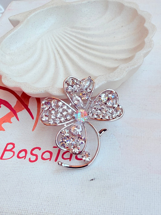 Silver Flower Pin