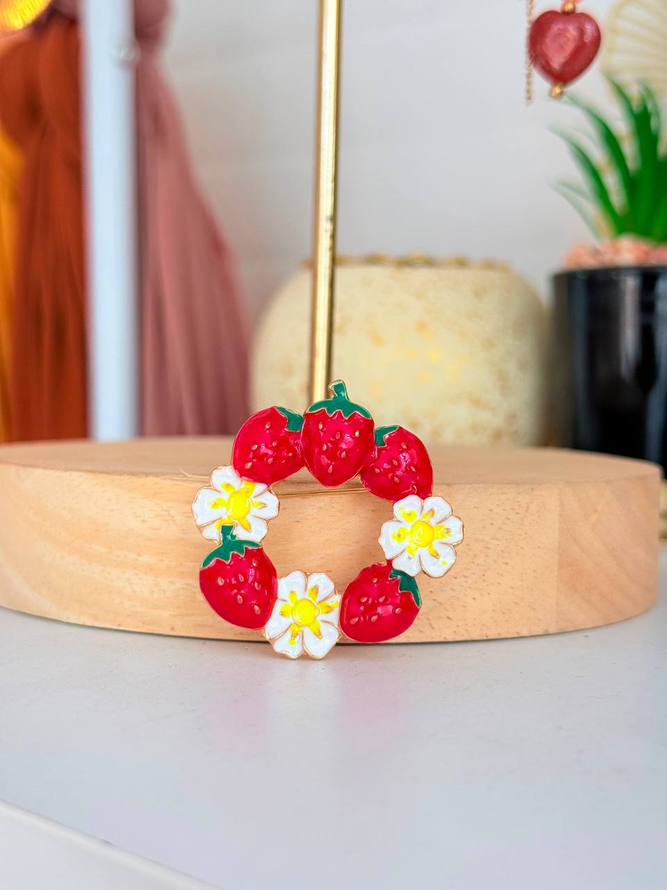 Strawberries Brooch