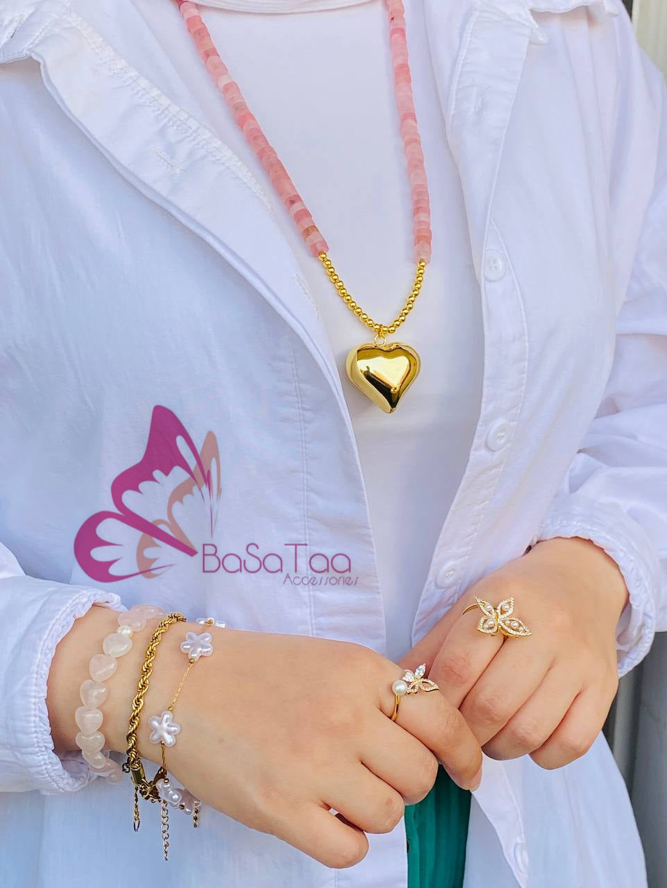 Unique Golden Heart Necklace