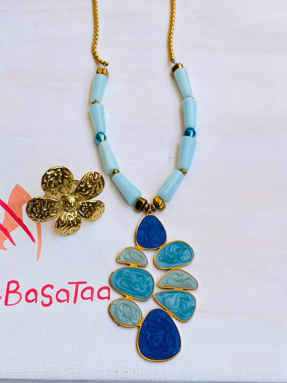 Blue Maze Necklace