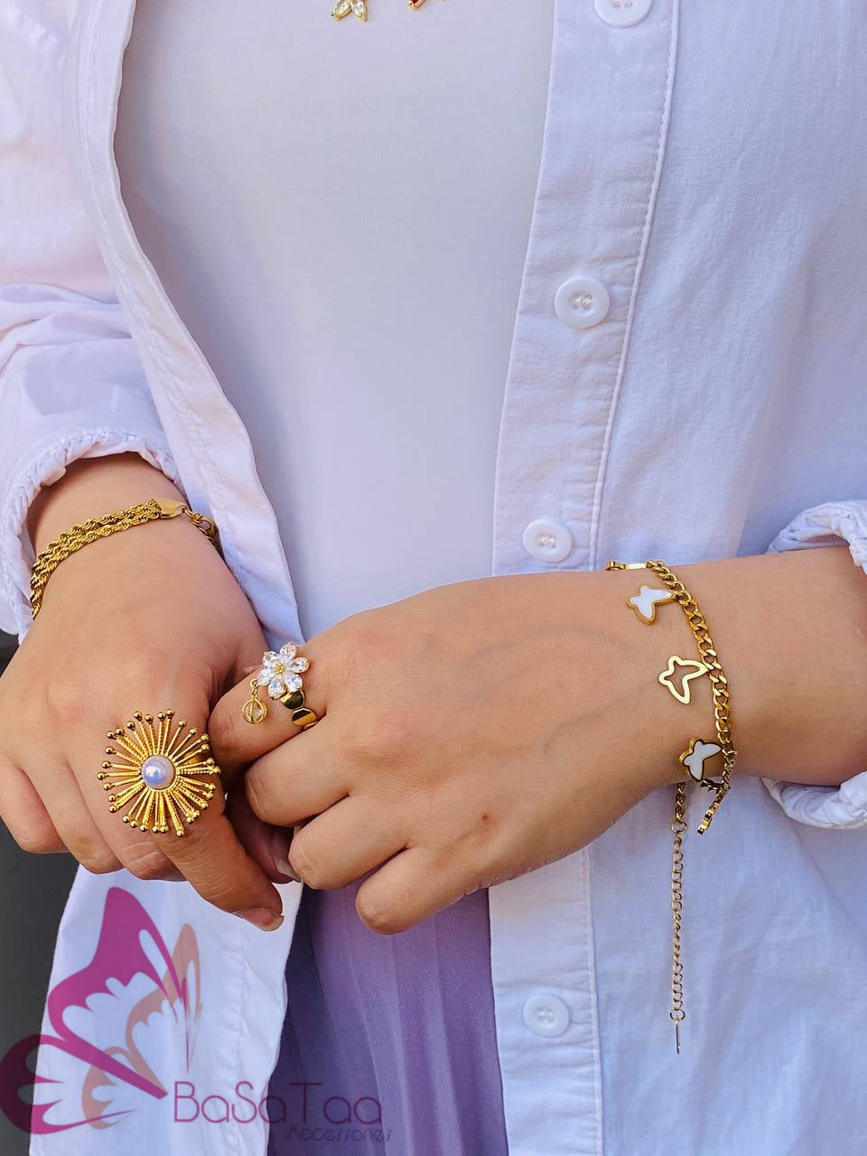 Butterflies Stainless Bracelet