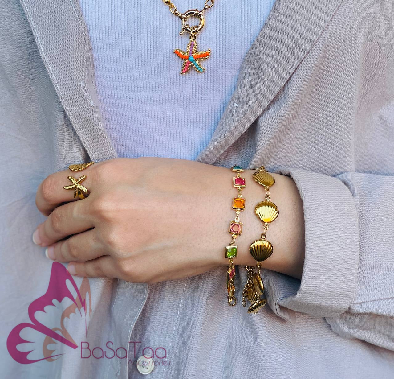 SeaShells Stainless Bracelet