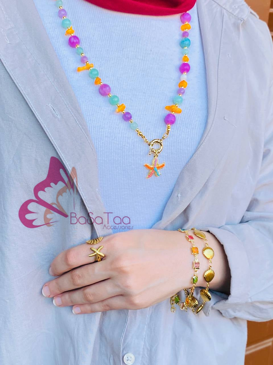 Mandarin Star Fish Necklace