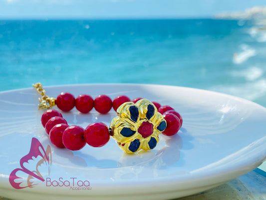 Red & Blue Stones Bracelet