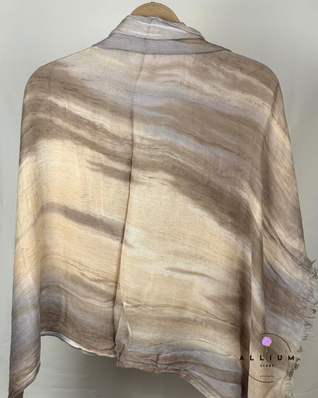 Original Ruffled Thailandi Scarf – Champagne Mist