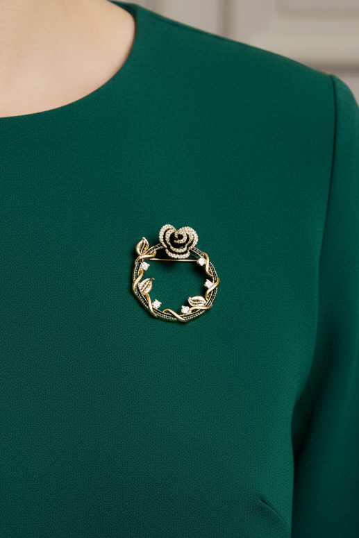 Golden Breeze Brooch