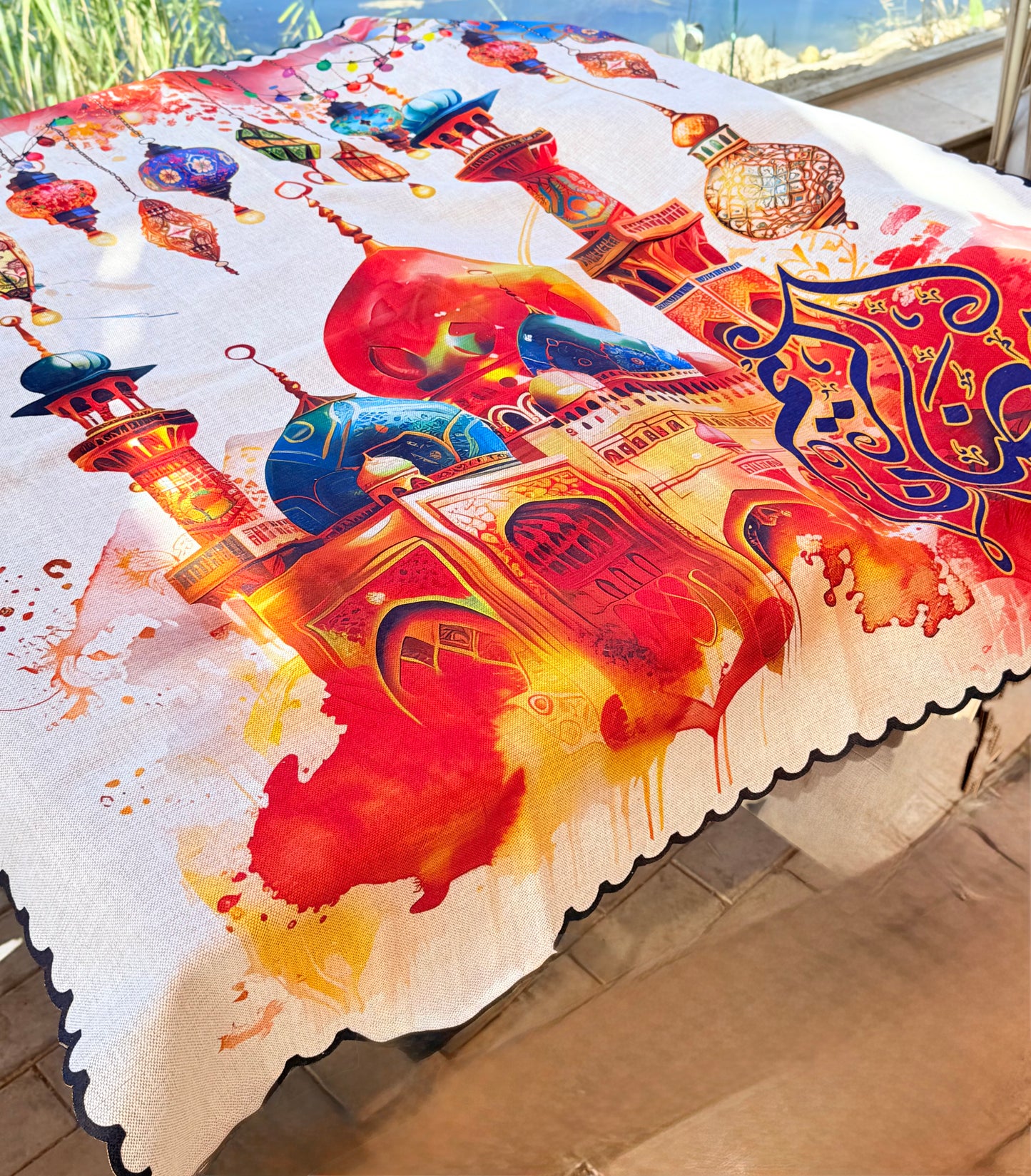 Noor Linen Table Cover