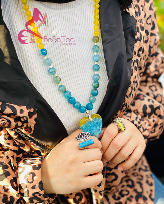 Bluish Heart Necklace
