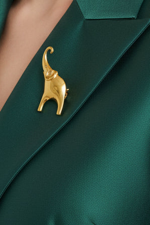 Golden Elephant Brooch