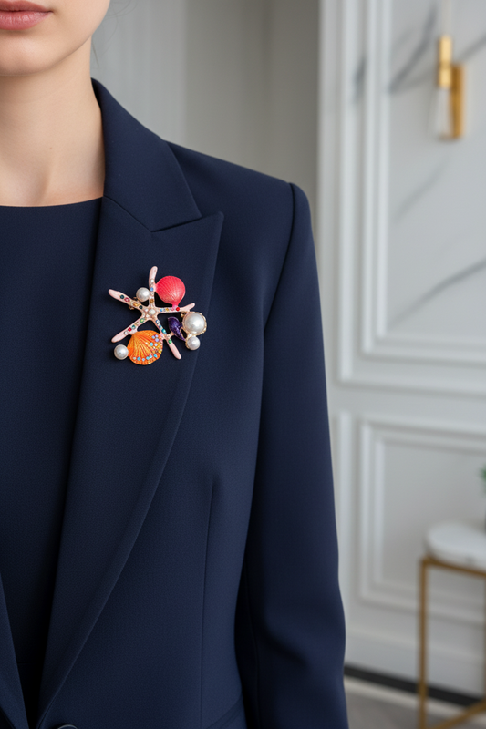 Shell Treasure Brooch