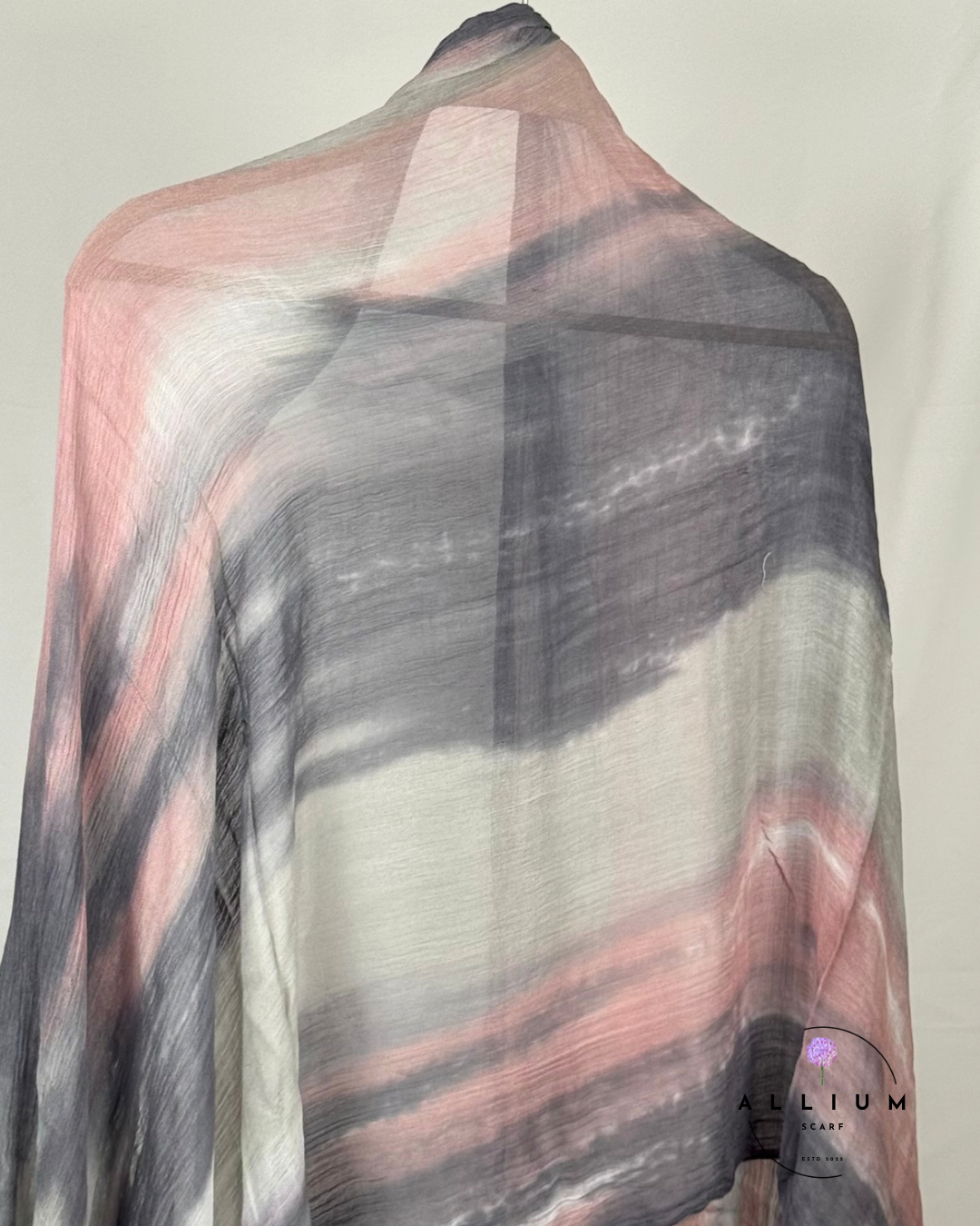 Original Ruffled Thailandi Scarf – Blush Smoke