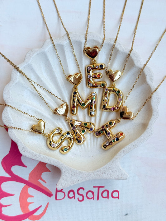 Zircon Letters Necklace