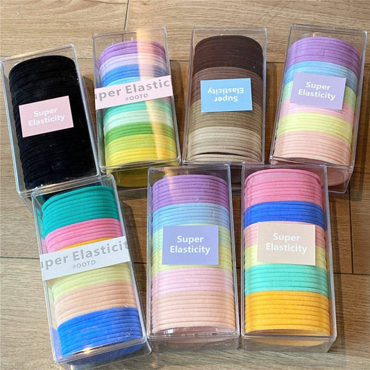 Plastic Pack Of Elastic Hair Ties