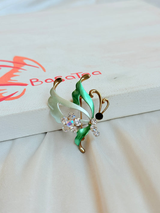 Lovely Greenish Butterfly Pin