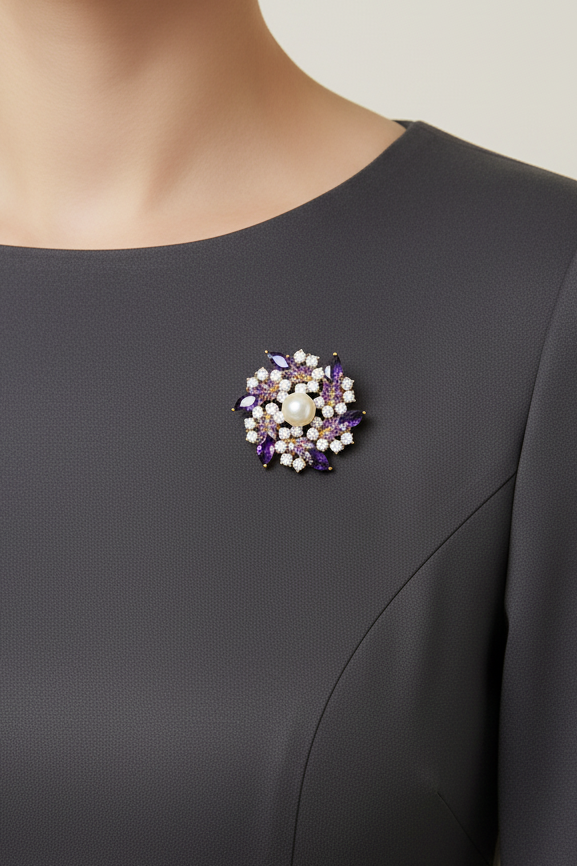 Soft PurPle Presence Brooch