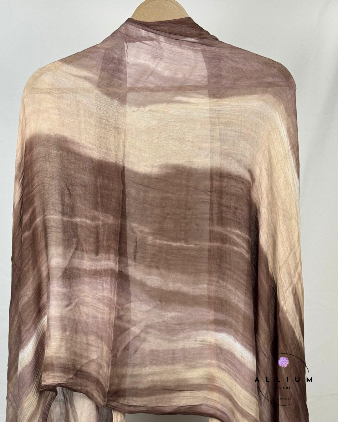 Original Ruffled Thailandi Scarf – Cocoa Cream
