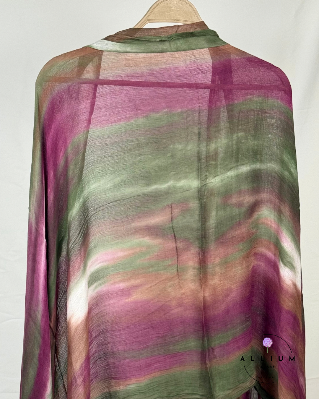 Original Ruffled Thai Scarf – Berry Olive