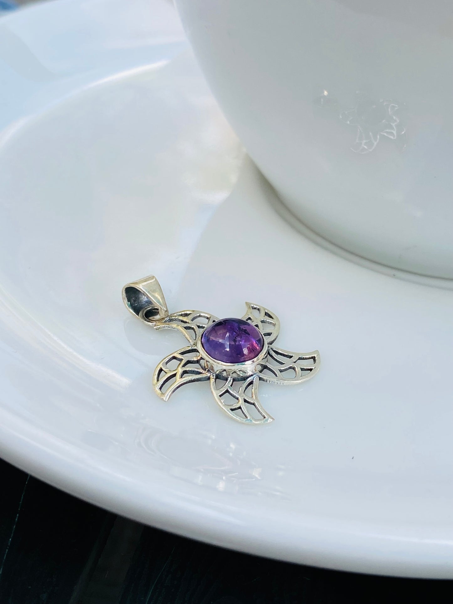 Amethyst Silver Pendant