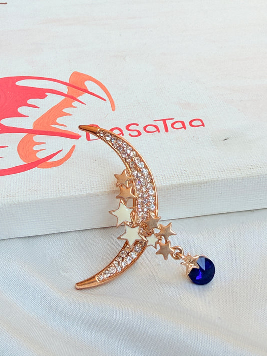 Blue Stone Moon Pin