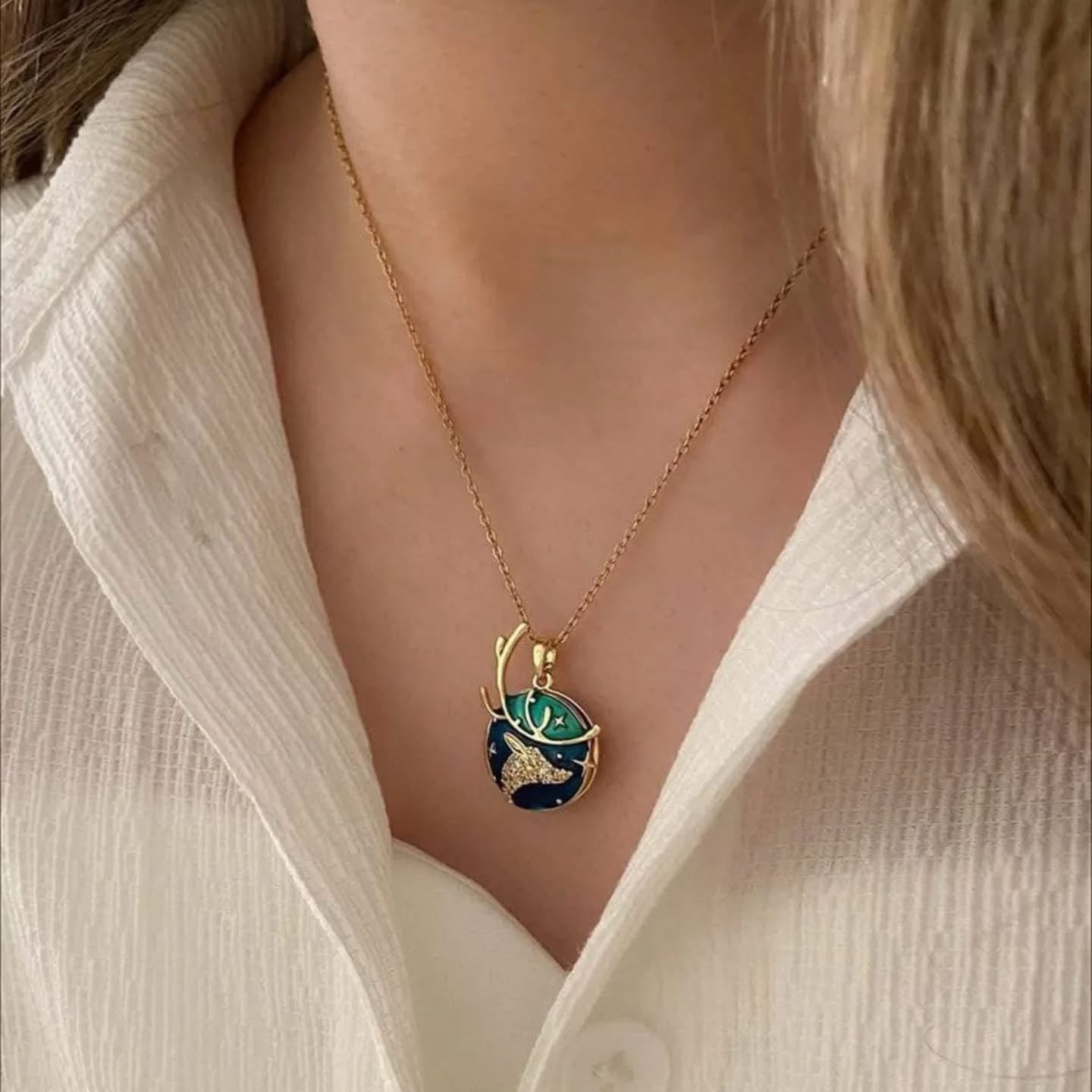 Blue Gazelle Necklace