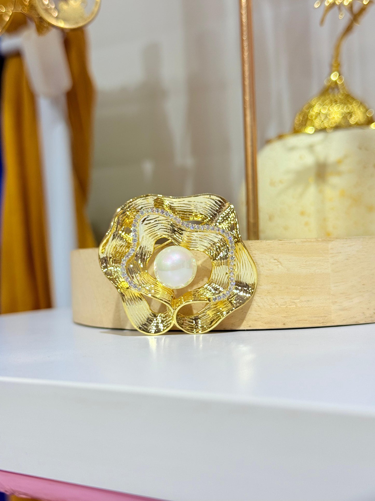 Pearl Drop Brooch