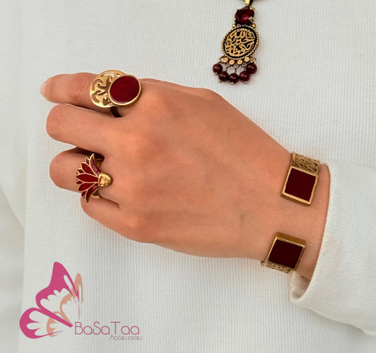 Burgundy Copper Set “ 3 pieces “