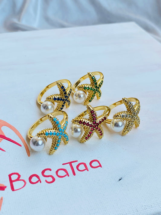 Star Fish Coloured Ring