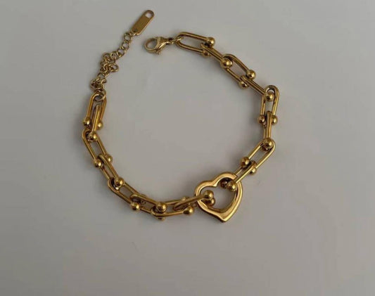 Hearted Stainless Bracelet