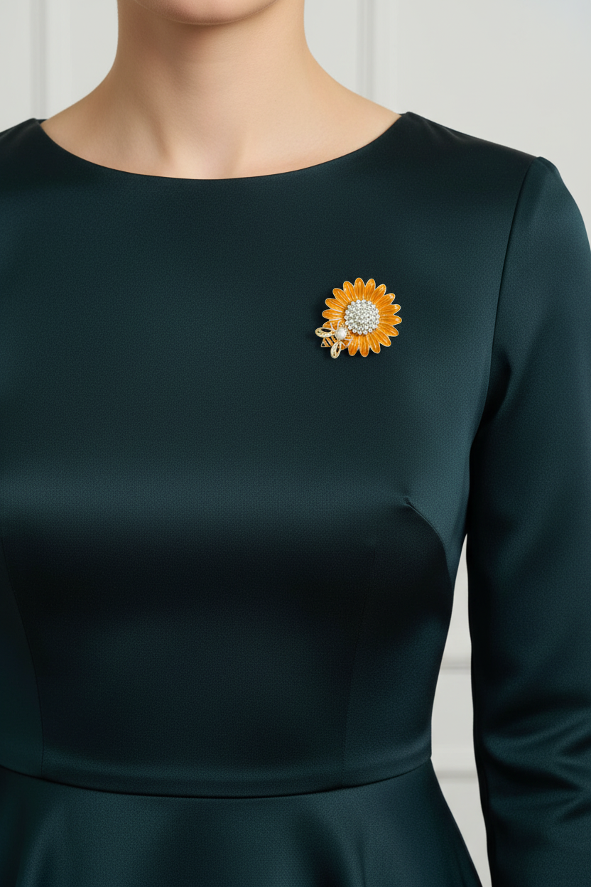 Sunflower Brooch