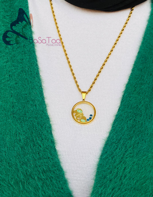 Blue Elephant Stainless Necklace