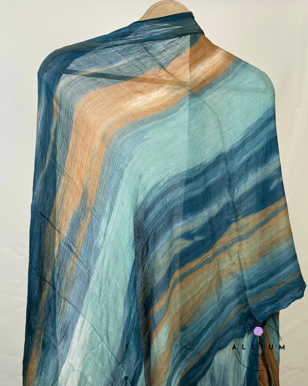 Original Ruffled Thai Scarf – Ocean Mist